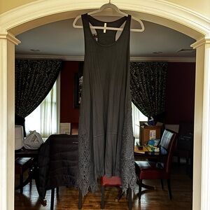 Cute Black Lace Hem Dress